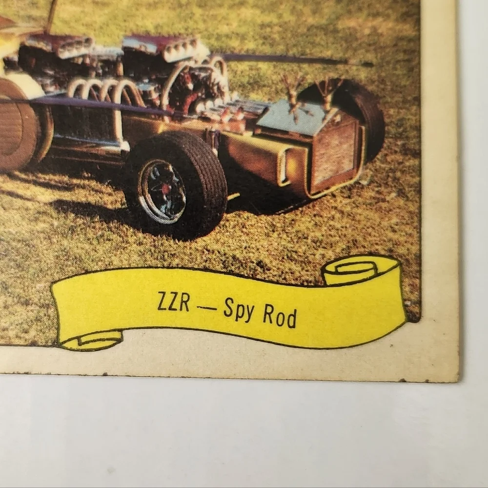 1974/1975 Fleer George Barris Kustom Cars Series 1 ZZR - Spy Rod Sticker Card Vn